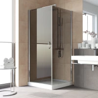 Душевой уголок Vegas Glass EP-Fis LUX 90*110 08 07 L 90x110 см L, профиль хром, стекло графитовое