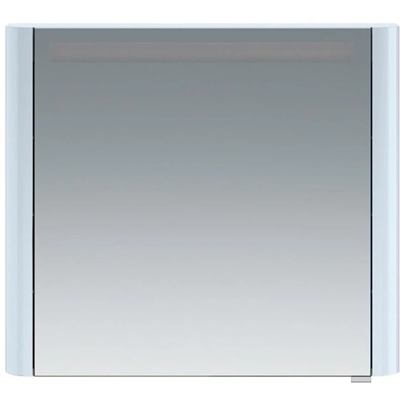Зеркальный шкаф 80x70 см светло-голубой глянец L Am.Pm Sensation M30MCL0801BG