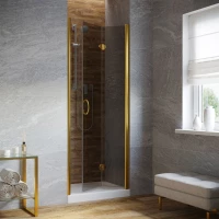 Душевая дверь Vegas Glass GPS LUX 70 09 07 R 70 см R, профиль золотой, стекло графитовое