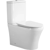 Унитаз-компакт Grossman GR-4485SQ безободковый, торнадо, с сиденьем микролифт, белый