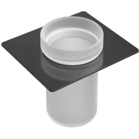 Стакан для зубных щеток Boheme Space 10966-SGM-TUM настенный, графит глянец