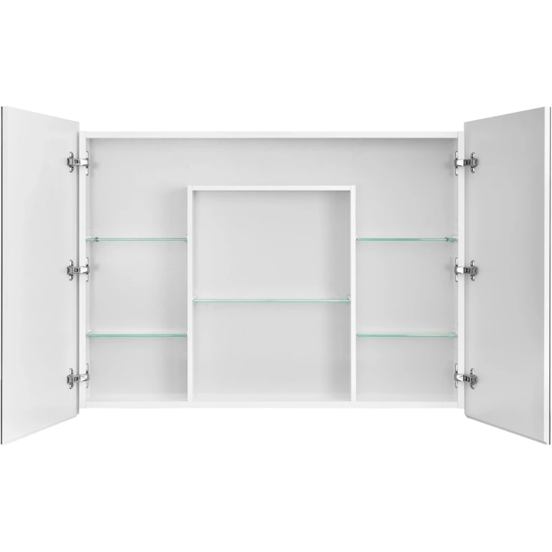 Зеркальный шкаф 100x75 см белый глянец Акватон Лондри 1A267302LH010