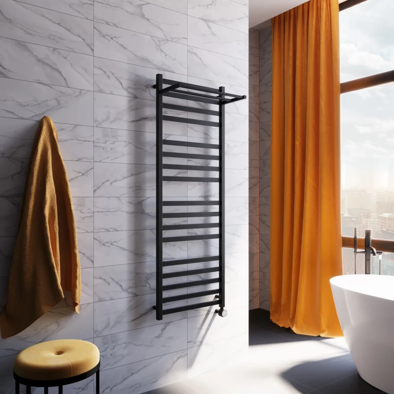 Полотенцесушитель электрический Grota Comfort 4650186715968 1500x530, ТЭН левый/правый, черный матовый Полотенцесушитель электрический Grota Comfort 4650186715968 1500x530, ТЭН левый/правый, черный матовый