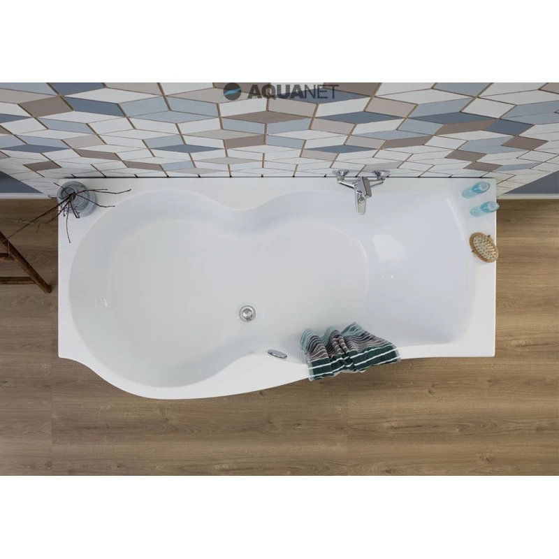 Акриловая ванна 170x85,3 см левая Aquanet Nicol 00205529