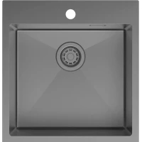 Кухонная мойка IDDIS Haze HAZ49GMI77 49x51 см, графит матовый