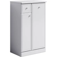 Тумба напольная с бельевой корзиной белый глянец Aqwella Barcelona Ba.03.05