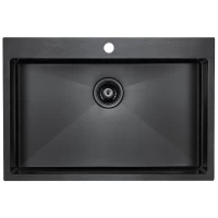 Кухонная мойка Paulmark Saar вороненая сталь PM807551-GM