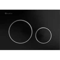 Кнопка смыва Knotlor Sphere BIS104BLC для инсталляции, черный матовый/хром/черный матовый