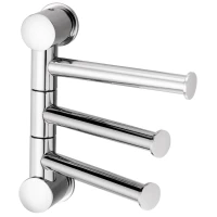 Крючок WasserKRAFT K-1053 тройной, поворотный, для ванны, хром