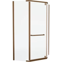 Душевой уголок Knotlor Penta FCD100CG0RB 100x100 см, профиль бронза матовая, стекло прозрачное