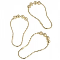Набор из 12 крючков для шторки Carnation Home Fashions Roller Hook Brass SLM-ROL/64