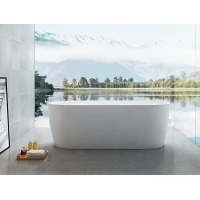 Акриловая ванна Abber AB9219 176x80 см, отдельностоящая, белый