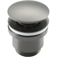 Донный клапан для раковины Haiba HB64-3 универсальный, оружейная сталь матовый