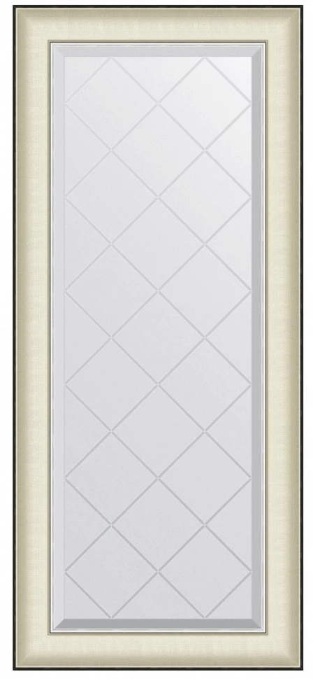 Зеркало 54x124 см белая кожа с хромом Evoform Exclusive-G BY 4566