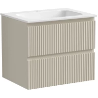 Тумба с раковиной бежевый матовый 61 см Sancos Snob R SNR60CE + CN7011