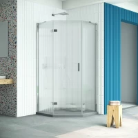 Душевой уголок Vegas Glass AFA-Pen Retta 90 08 Moru L 90x90 см L, профиль хром, стекло рифленое