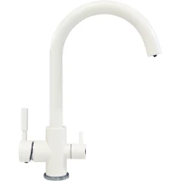 Смеситель для кухни с подключением к фильтру белый Tolero Элара Дуо 627802