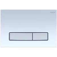 Кнопка смыва Aquatek Slim KDI-0000022 для инсталляции, белый глянец/никель