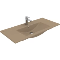 Раковина Creavit Su SU100-00CM00E-0000 100x45 см, накладная, подвесная, капучино матовый