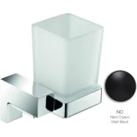 Стакан для зубных щеток Sanibano Elegance H8700/16MB настенный, черный матовый
