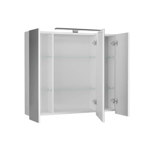 Изображение товара зеркальный шкаф 80x70,3 см белый матовый diborg lande 77.2105