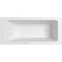 Ванна из литьевого мрамора Whitecross Coin Solid Surface 0224.170075.200.ULTRA.WH 170x75 см, с гидромассажем, белый матовый