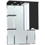 Изображение товара зеркальный шкаф 75x100,3 см черный глянец/белый глянец r bellezza эйфория 4619113001048