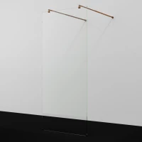 Душевая перегородка WasserKRAFT Vechte 60W40RG 119,4 см, профиль розовое золото, стекло прозрачное