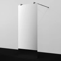 Душевая перегородка WasserKRAFT Vechte 60W39MB-MR 89,4 см, профиль черный матовый, стекло зеркальное