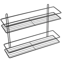 Полка для ванной Fixsen FX-730B-2 40 см, двойная, черный матовый