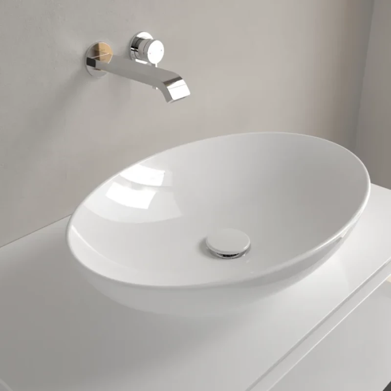 Раковина-чаша Villeroy & Boch Loop & Friends 4A470101 56x38,5 см, накладная, альпийский белый Раковина-чаша Villeroy & Boch Loop & Friends 4A470101 56x38,5 см, накладная, альпийский белый
