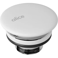 Выпуск для раковины Alice PIL00609 универсальный, белый матовый