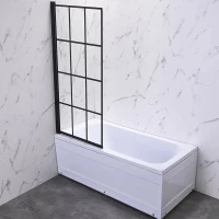 Шторка для ванны 90 см Veconi Palau PL77L-90-01-C6 прозрачное