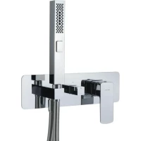 Смеситель для ванны Allen Brau Infinity 5.21011-00 встраиваемый, с душевым гарнитуром, хром