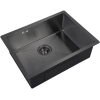 Кухонная мойка Zorg PVD 5844 GRAFIT 58x44 см, графит