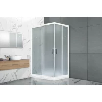 Душевой уголок Royal Bath RB7510HPD-C 100x75 см, профиль белый, стекло матовое