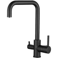 Смеситель для кухни Belz B76802-7 с подключением к фильтру, черный матовый