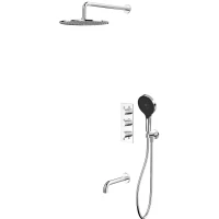 Душевой комплект Whitecross Y YSET11TOPCR 300 мм, с термостатом, хром