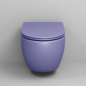 Изображение товара унитаз подвесной grossman gr-4455lims безободковый, с сиденьем микролифт, фиолетовый матовый