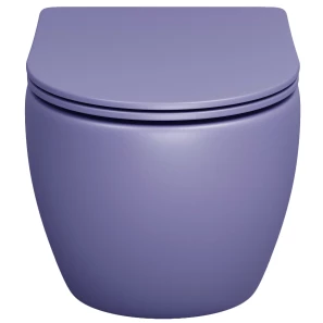 Изображение товара унитаз подвесной grossman gr-4455lims безободковый, с сиденьем микролифт, фиолетовый матовый