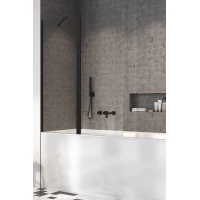 Шторка для ванны Radaway Nes 8 Black PND II 110 Left 10088110-54-01L прозрачное