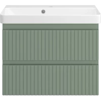 Тумба под раковину Brevita Victory VIC-09070-0802Я 66 см, подвесная, зеленый матовый