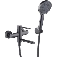 Смеситель для ванны Fashun A53034-17 с душевым гарнитуром, оружейная сталь