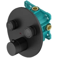 Термостат для ванны Plumberia Selection PSBOX KITPSB1902NO встраиваемый, черный матовый