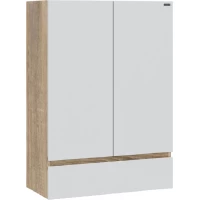 Шкаф двустворчатый Санта Марс 700413 60x90 см, белый глянец/дуб янтарный