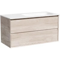 Тумба с раковиной Sancos Marmi 2.0 MR2.0100REG + CN7015 101 см R, подвесная, дуб галифакс