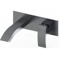 Смеситель для раковины Wonzon & Woghand Fit WW-88869009-BGM встраиваемый, темный графит матовый