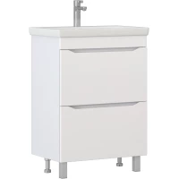 Тумба под раковину Vigo Grani 202 66,4 см, напольная, белый глянец/белый матовый