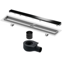 Душевой трап (лоток) Tece TECEdrainline glass 600700 + 650000 + 660016 + 600792 64,3 см, с решеткой, щелевой, черный