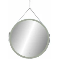 Зеркало Art&Max Milan AM-Mil-650-DS-F 65x65 см, с LED-подсветкой, сенсорным выключателем, диммером, белый